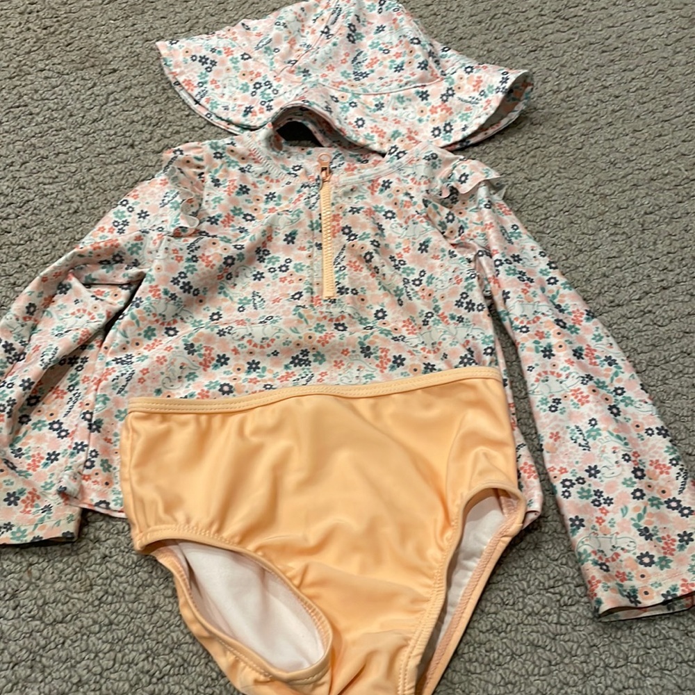 Baby bathing suits 2 are 18 month and one is 24 months